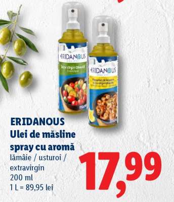 ERIDANOUS Ulei de măsline spray cu aromă