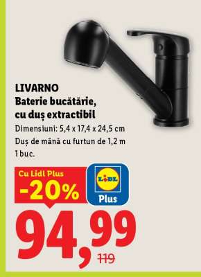 LIVARNO Baterie bucătărie cu duș extractibil