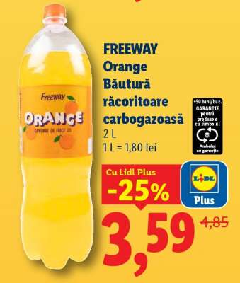 FREEWAY Orange Băutură răcoritoare carbogazoasă