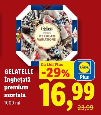 GELATELLI Înghețată premium asortată