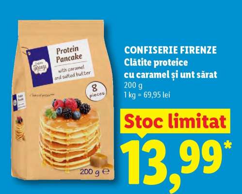 Confiserie Firenze Clătite proteice cu caramel și unt sărat