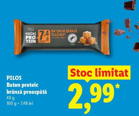 PILOS Baton proteic brânză proaspătă