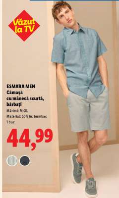 ESMARA MEN Cămașă cu mânecă scurtă, bărbați