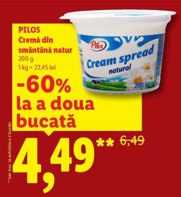 PILOS Cremă din smântână natur