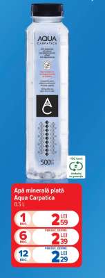 Apă minerală plată Aqua Carpatica 0.5 L
