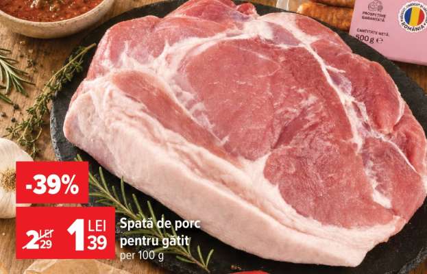 Spată de porc pentru gătit