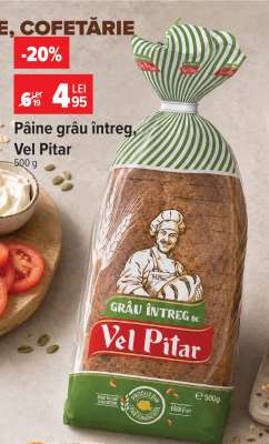 Pâine Grâu Întreg, Vel Pitar