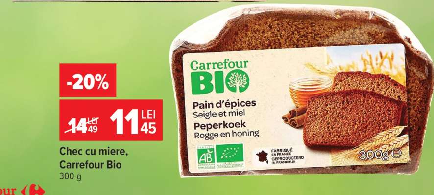 Chec cu miere, Carrefour Bio