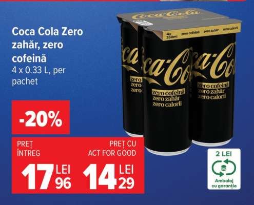 Coca-Cola zero zahăr, zero cofeină