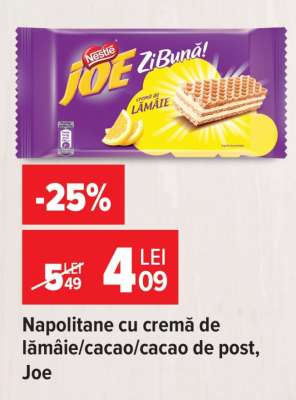Napolitane cu cremă de lămâie/cacao/cacao de post, Joe