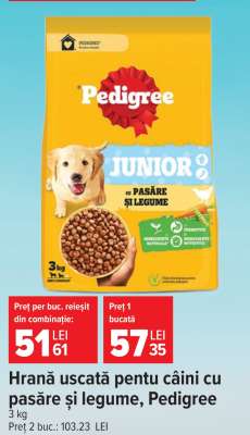 Hrană uscată pentru câini cu pasăre și legume, Pedigree