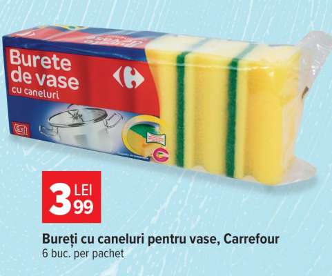 Bureți cu caneluri pentru vase, Carrefour