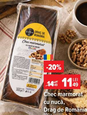Chec marmorat cu nucă Drag de România