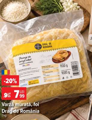 Varză murată, foi, Drag de România