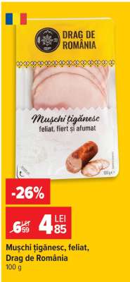 Mușchi țigănesc, feliat Drag de România