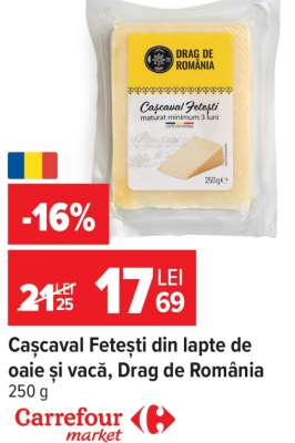 Cașcaval Fetești din lapte de oaie și vacă, Drag de România