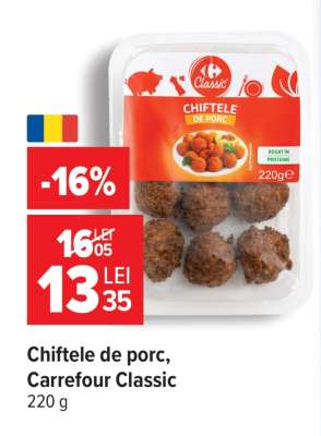 Chiftele de porc Carrefour Classic