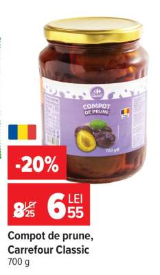 Compot de prune Carrefour Classic