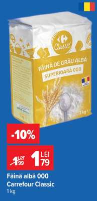 Făină albă 000 Carrefour Classic