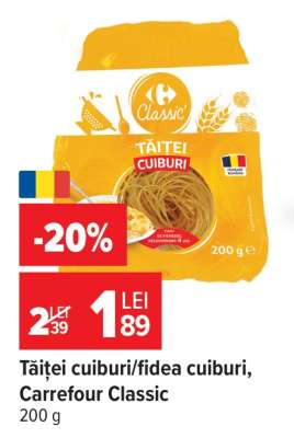 Tăiței cuiburi/Fidea cuiburi, Carrefour Classic