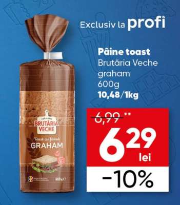 Pâine toast Brutăria Veche graham