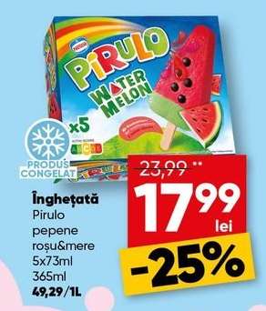 Înghețată Pirulo pepene roșu&mere