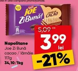 Napolitane Joe Zi Bună cacao / lămâie 117g