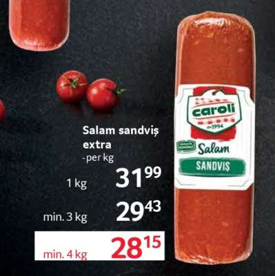 Salam sandviș extra