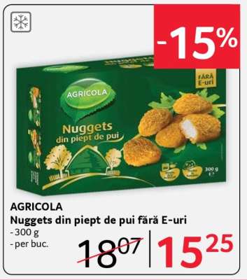 AGRICOLA Nuggets din piept de pui fără E-uri