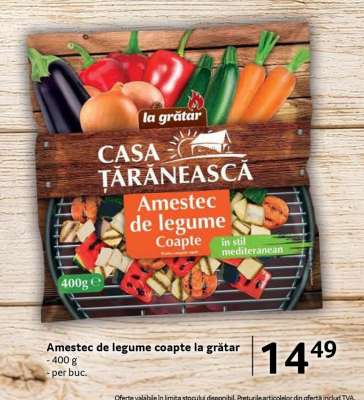 Amestec de legume coapte la grătar