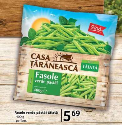 Fasole verde păstăi tăiată