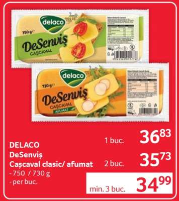DELACO DeSenviș Cașcaval clasic / afumat