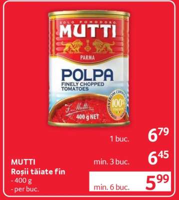 Mutti Roșii Tăiate Fin