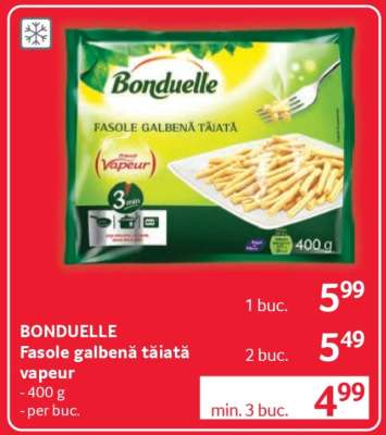 BONDUELLE Fasole galbenă tăiată vapeur