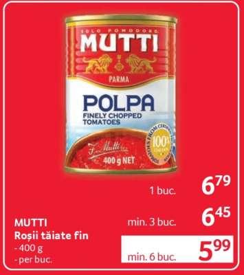 Mutti Roșii Tăiate Fin