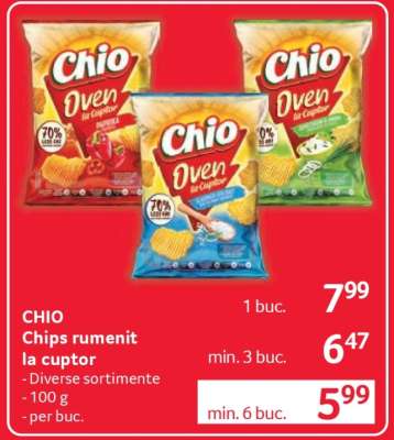 CHIO Chips rumenit la cuptor