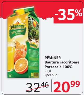 PFANNER Băutură răcoritoare Portocală 100%