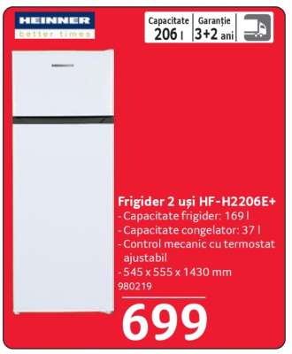 Frigider 2 uși HF-H2206E+