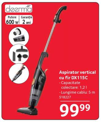 Aspirator vertical cu fir DX115C