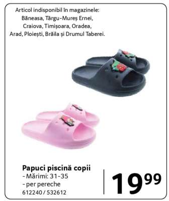 Papuci piscină copii
