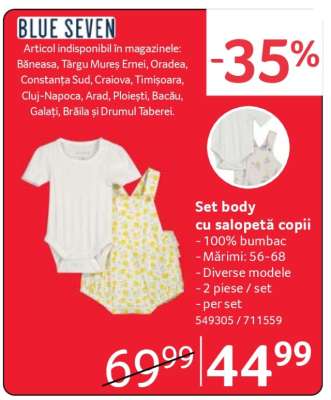 Set body cu salopetă copii