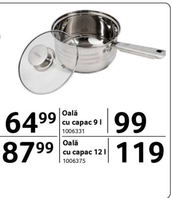Oală cu capac 9 l