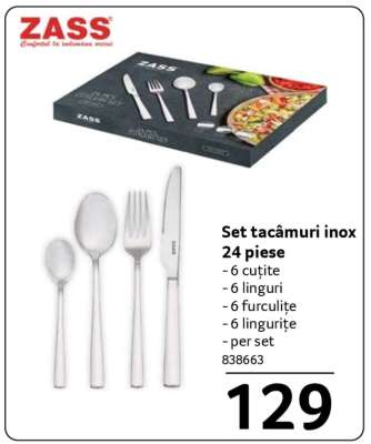 Set tacâmuri inox 24 piese
