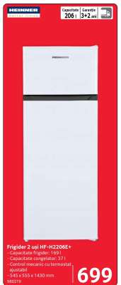 Frigider 2 uși HF-H2206E+