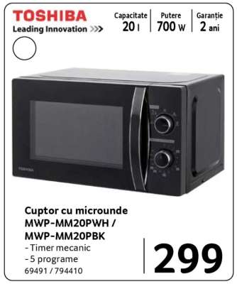 Cuptor cu microunde MWP-MM20PWH / MWP-MM20PBK