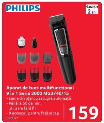Aparat de tuns multifuncțional 9 în 1 Seria 3000 MG3740/15