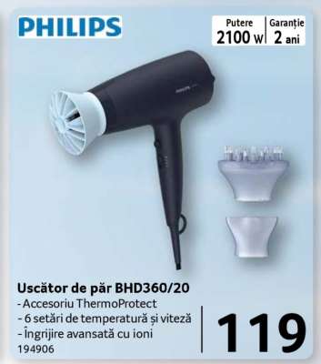 Uscător de păr BHD360/20