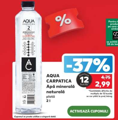 AQUA CARPATICA Apă minerală naturală plată 2 l