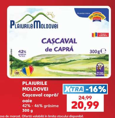 PLAIURILE MOLDOVEI Cașcaval capră/oaie