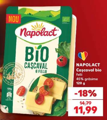 NAPOLACT Cașcaval bio felii